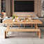 Table de salle à manger rectangulaire en bois massif de style nordique-250357055