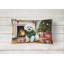 Bichon Frise Christmas Fabric Decorative Pillow