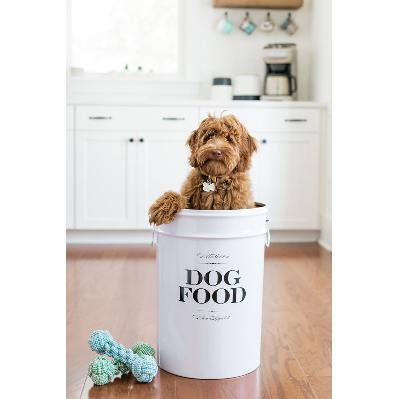 Bon Chien Metal Food Storage Container, Black, medium