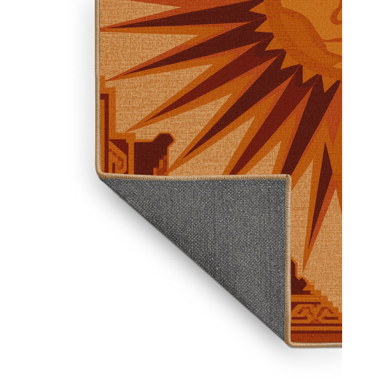 Tapis à motif géométrique doux en peluche d'inspiration mondiale Estaugh - brun clair, 2 x 5