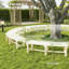 Banc d'extérieur semi-circulaire rond, banc de jardin en bois