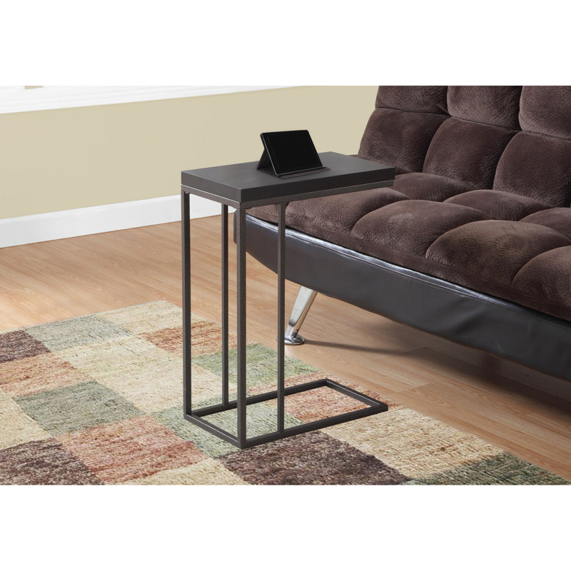 Table d'appoint, en forme de C, bout, côté, collation, salon, chambre à coucher, contemporain, moderne