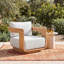Chaise de patio pivotante en teck Nina