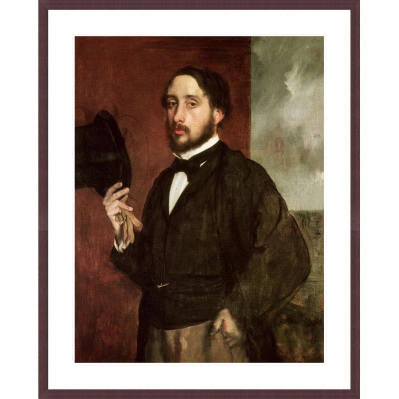 Autoportrait par Edgar Degas - Impression sur toile, H 41,5 po x l 33,43 po