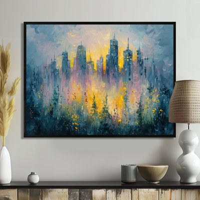 Urban Pulse Of Dreaming Cityscape II - art mural urbain pour le salon
