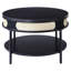 Table basse ronde avec tablette inférieure