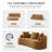 Boneless 86.2" Extended Plush Fabric Sofa-1192988933
