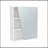 FM FURNITURE Pinedale Medicine Cabinet With Mirrored Door And Open Storage, White