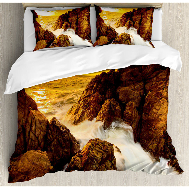 Coastal Polyester Duvet Cover, King Duvet Cover + 2 King Shams
