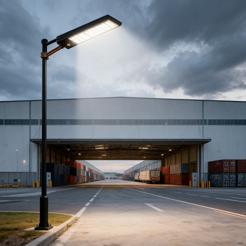 Réverbère solaire 12 000 W d'extérieur avec capteur de mouvement à radars, éclairage de sécurité crépuscule à l'aube pour stationnements, allées, cours, installation murale ou sur poteau