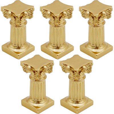 5 mini bougeoirs en résine