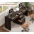 80.9" Executive Computer Desk With Power Outlet And 5 Drawers, Large Home Office Writing Desk With File Drawer And Metal Handles, Rustic Brown-905551962