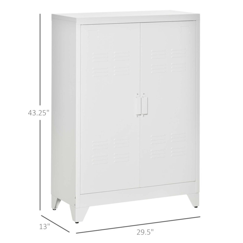 Armoire de rangement industrielle durable avec portes doubles, tablettes réglables pour une organisation efficace et une utilisation durable