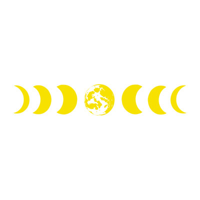 Décalcomanie murale phases de lune