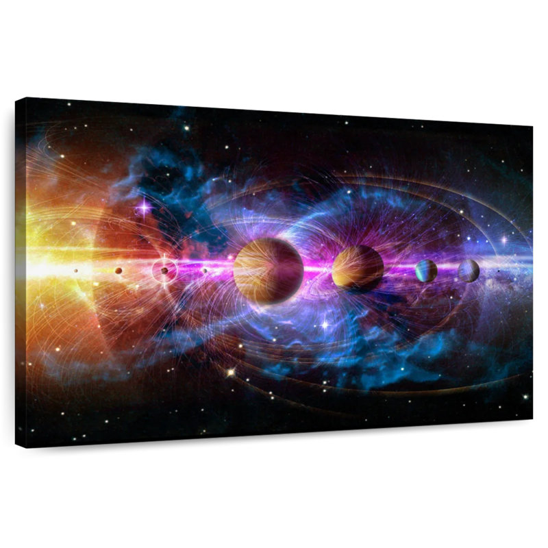 Oberle Solar System In Milky Way, 34" H x 51" W