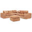 Canapé modulaire orange de 107 po avec méridienne Boucle