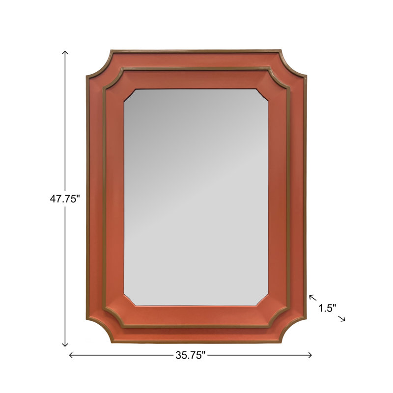 Dante Accent Mirror, Orange