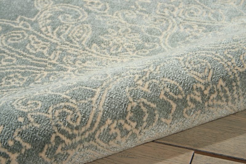 Platine Floral Area Rug in Marine/Beige, Rectangle 9'3" x 12'9"