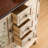 Retro multi-functional painted accent cabinet