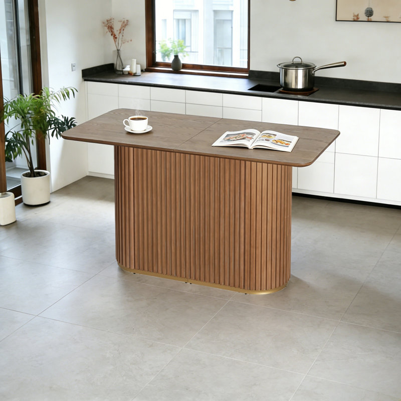 Table de comptoir 63,00 po - Cendre clair, Bois de frêne naturel
