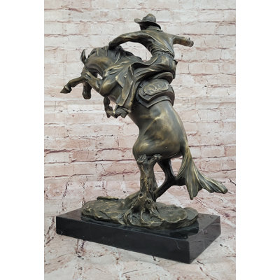 Hand Made Bronco Buster by Fredric Remington Bronze Sculpture Statue