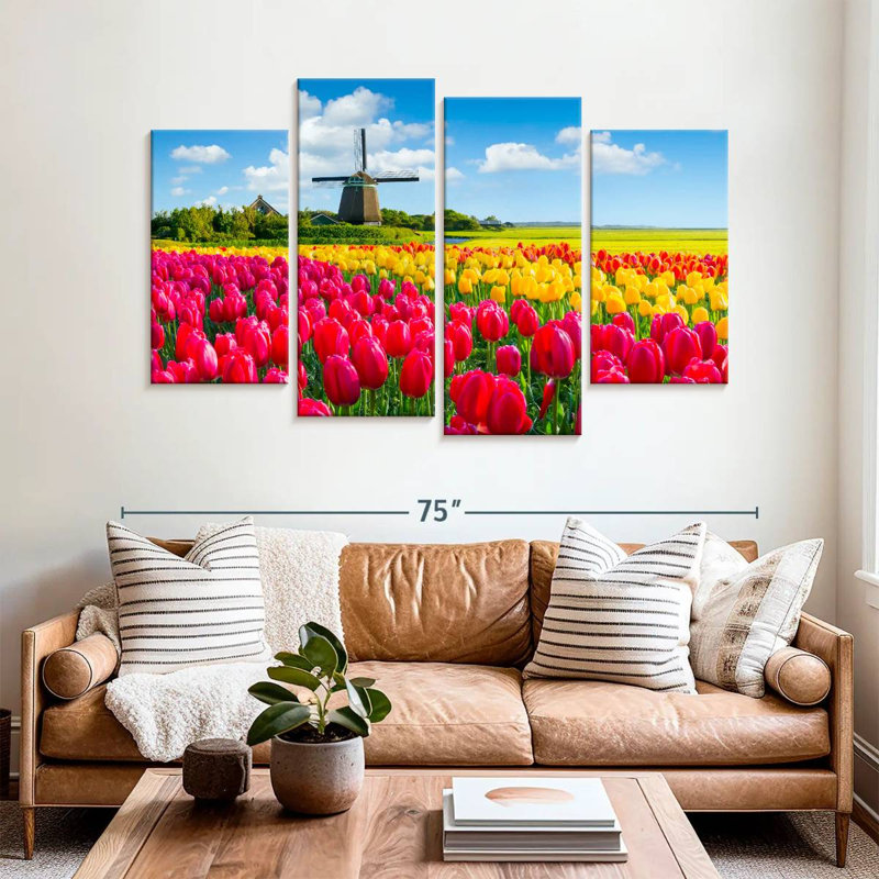 Champ de tulipes Alvord Holland, H 42 po x l 68 po