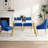 Modern Dining Chair, Velvet Upholstered Dining Chair with Gold Legs-281159673
