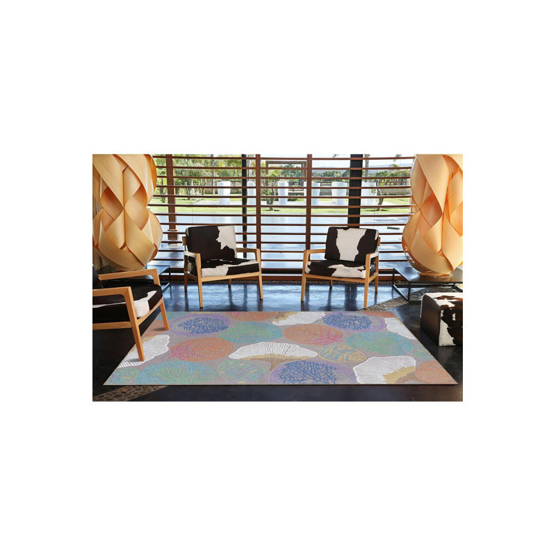 Tapis tissé à motif de feuille d'arbre lavable à la machine, Sous-tapis rectangulaire 4 pi 7 po x 6 pi 7 po inc