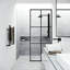 Ventana 34" W x 74" H Fixed Framed Shower Screen with 3/8" Glass-99084418