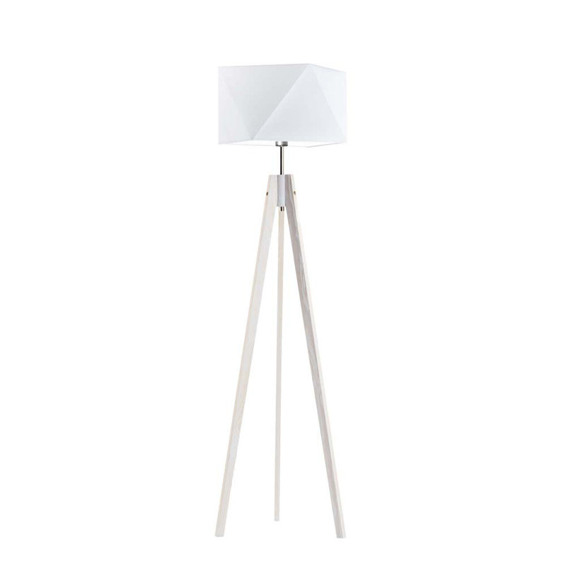 Ayaaz 144cm Tripod Floor Lamp, White, White