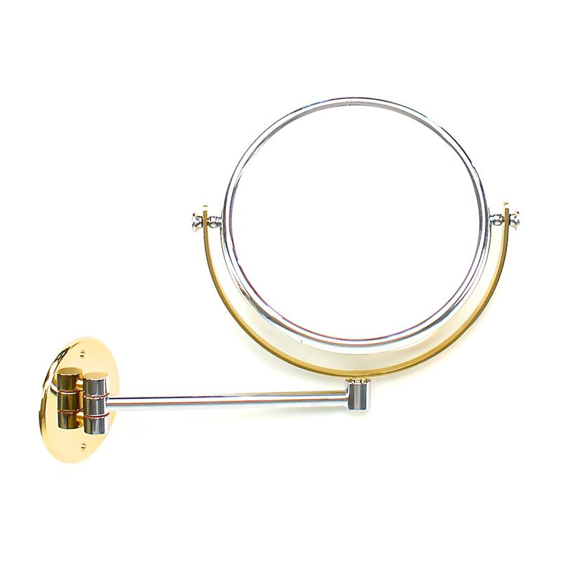 Miroir grossissant et double à double face, Chrome, 5X