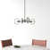 Alexandro 4 - Light Fabric Dimmable Sputnik Modern Linear Chandelier