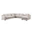 Canapé modulaire en tissu 141,5 po Chenille-412282876