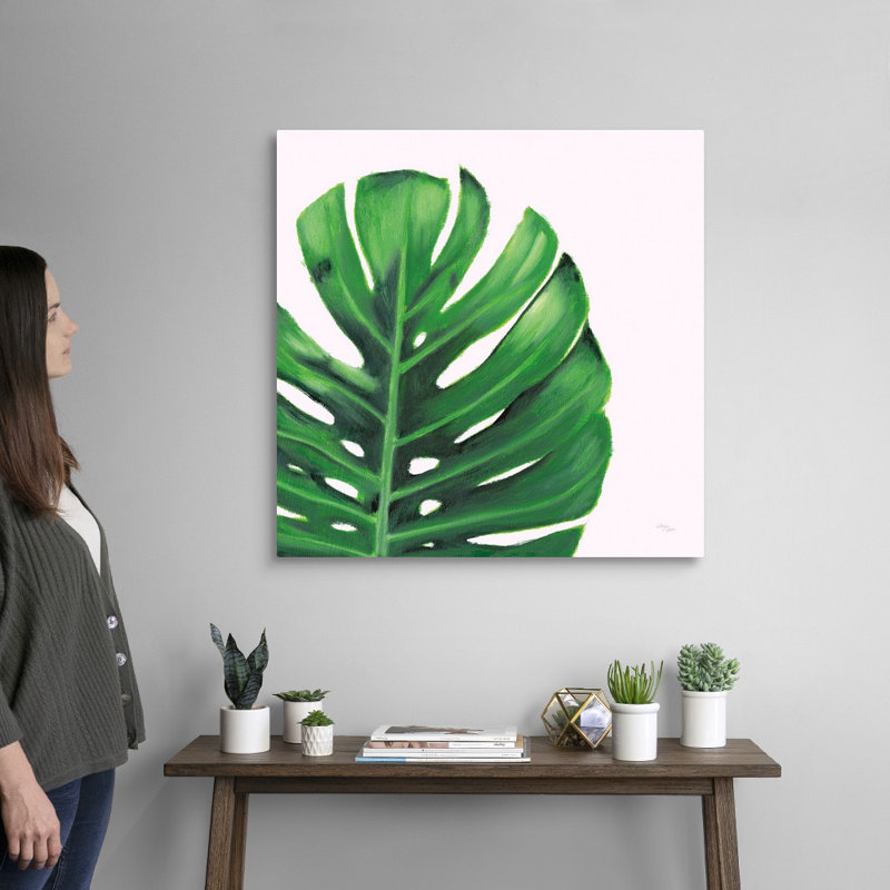 Art mural sur toile déclaration Palms IV, Toile tendue, H 30 po x l 30 po x P 1,25 po