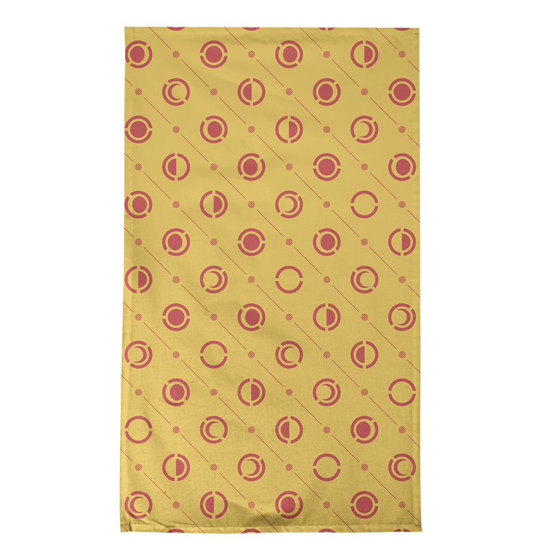 Torchon Moon phases, Canari / rouge, Polyester sergé