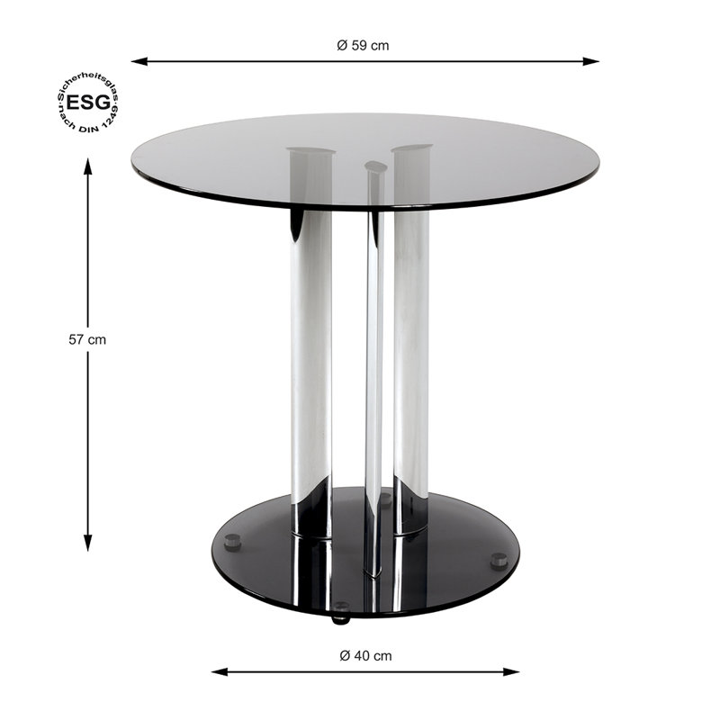 Sherrill Glass Top Floor Shelf End Table