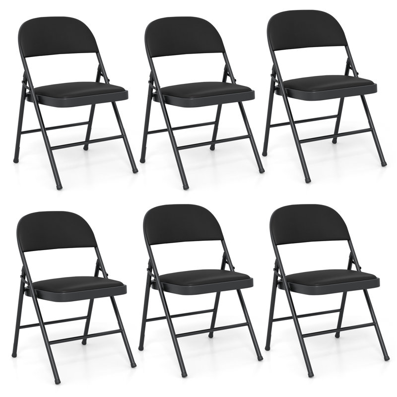 Chaises pliantes 6 pièces Gymax