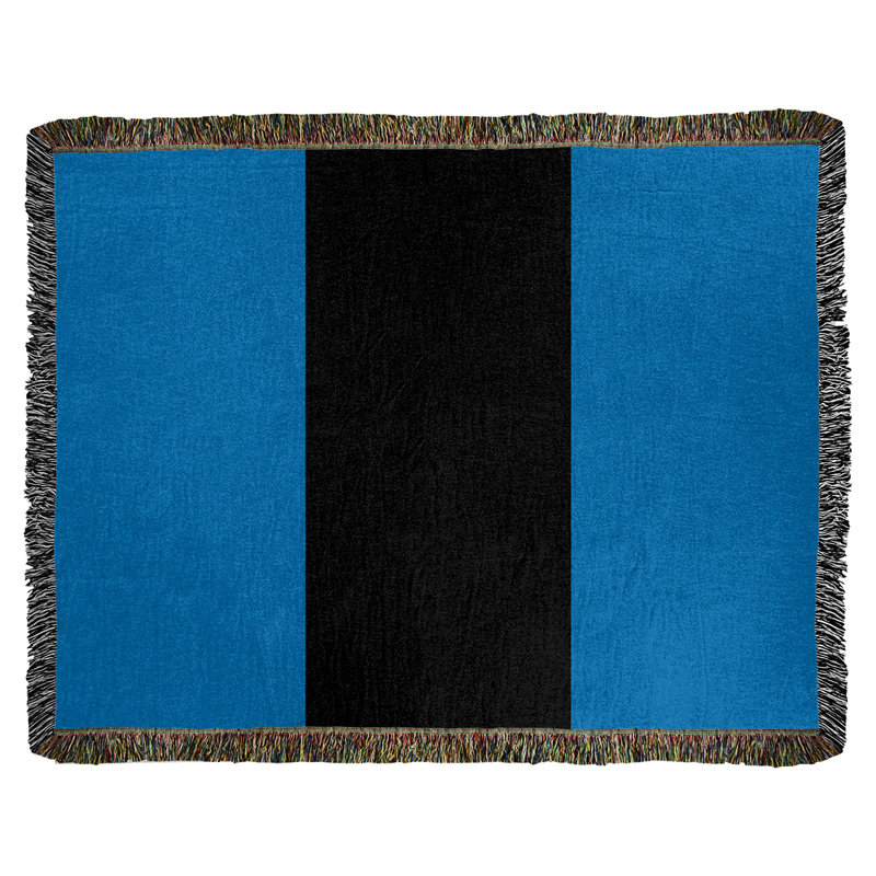 Couverture en coton Charlotte, l 50 po x L 60 po, Bleu / noir / bleu, Basketball Orlando