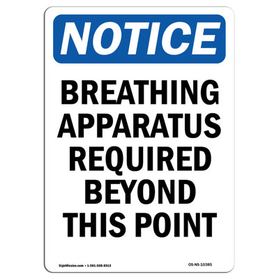 Breathing Apparatus Required Beyond Sign