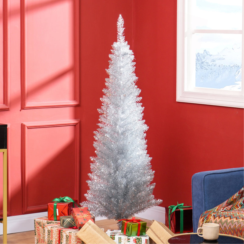 Arbre de Noël artificiel 5 pi avec arbre de Noël mince avec 294 branches réalistes et base