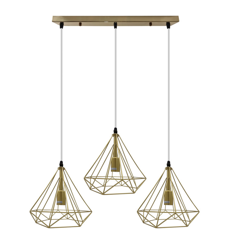 Millia 3 - Light Gold Kitchen Island Pendant