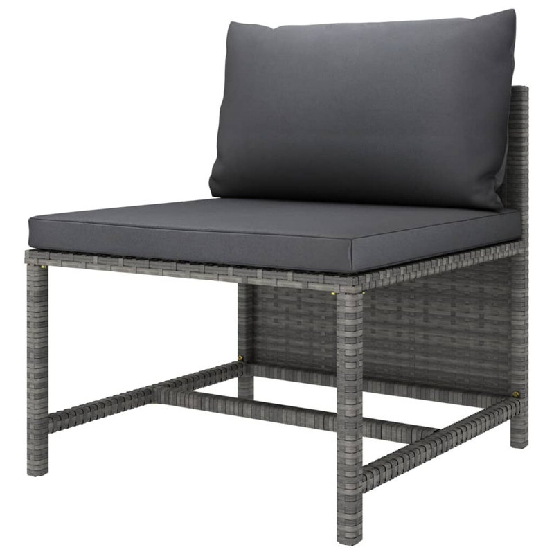 Canapé modulaire d'extérieur Tim, canapé modulaire, rotin gris