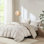 Housse de couette en coton biologique naturel très grand / très grand - 3 pièces pour