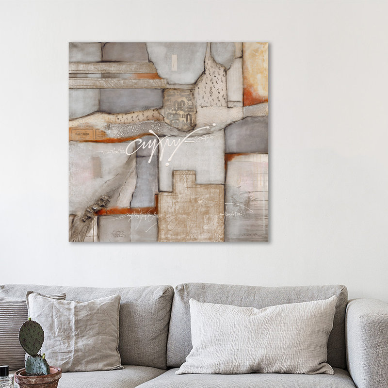 « typografische partitur iii », reproduction d’impression sur toile tendue, H 24 po x l 24 po x P 1,5 po
