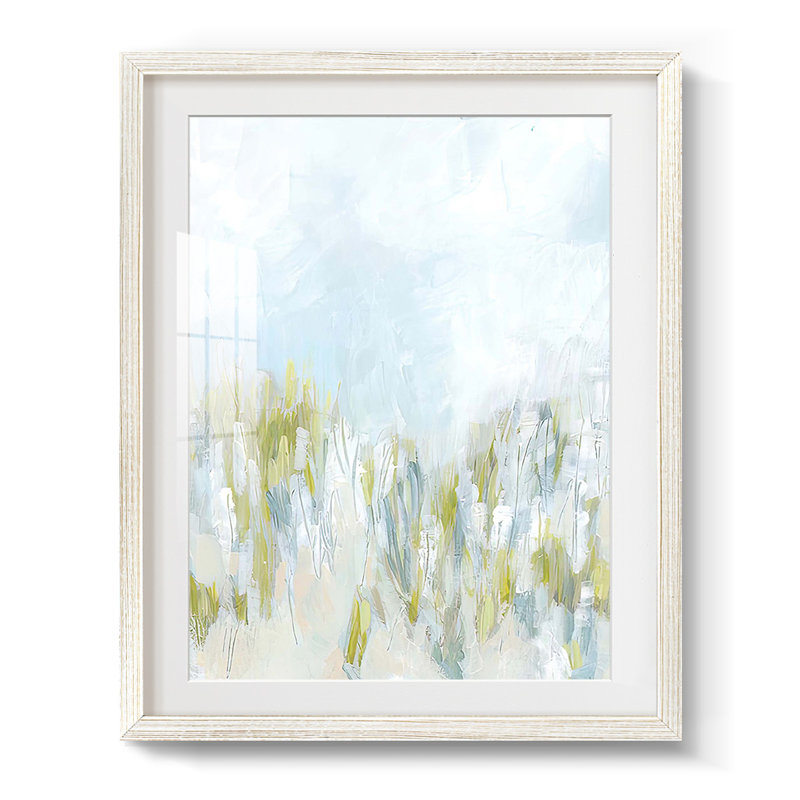 Herbes marines I - impression encadrée, H 19,5 po x l 16,5 po, Blanc