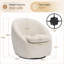 Modern Upholstered Swivel Barrel Accent Chair With Chenille Fabric-647628041