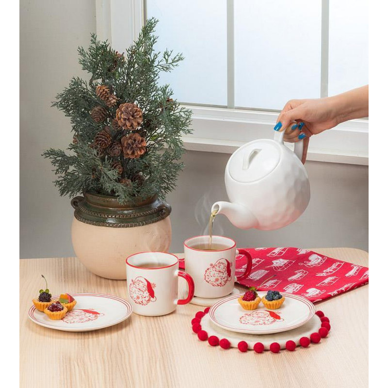 Tasse de père Noël de style rétro