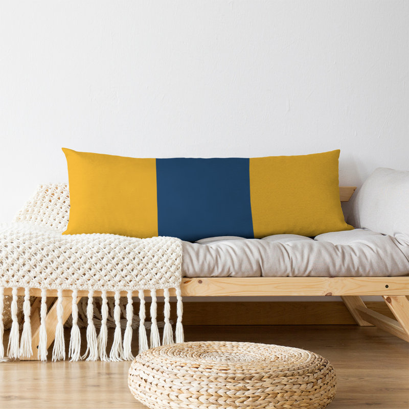 Polyester Medium Pillow, Yellow/Blue Middle, Mississippi Rebellion