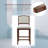 Dining Chairs, Counter Height Bar Chair with Solid Rubber Wood Frame (Set of 2)-600807719