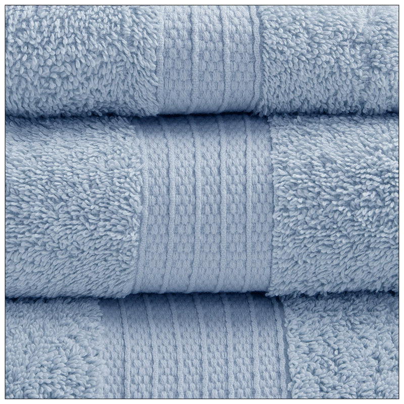 Ensemble de 6 pièces de chambre d'amis 100% coton Chanelle, Bleu